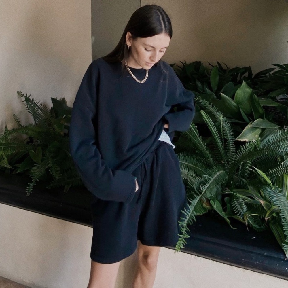 Ona By Yoon Chung Fairfax Sweat Set Size Large NWT Black